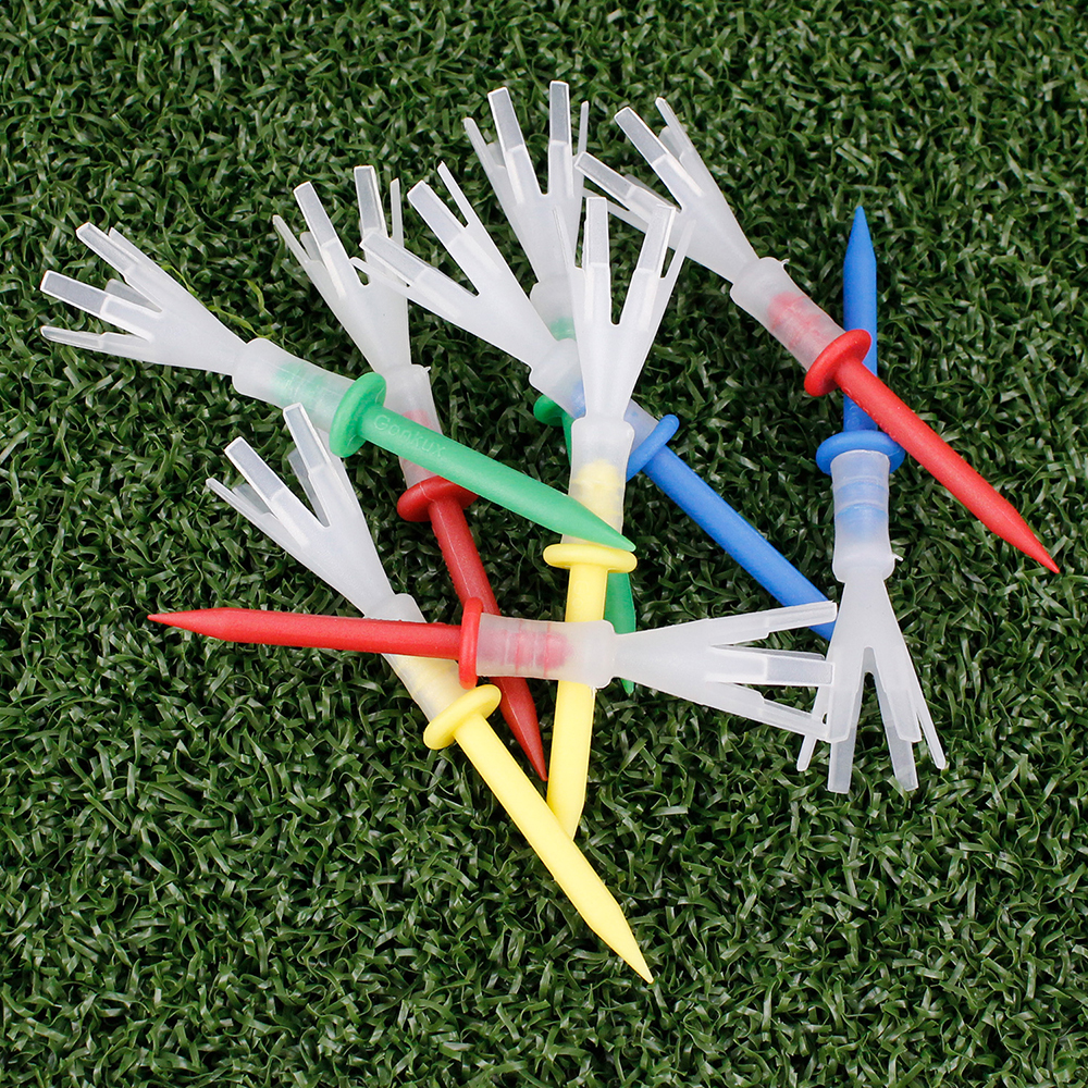 12Pcs Prong Tees กอล์ฟพลาสติก70 83มม.แรงเสียดทานน้อยกว่าอุปกรณ์