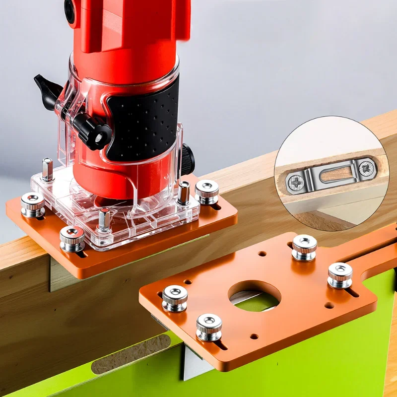 Posicionador de ranura ajustable para carpintería, herramienta localizadora de ranurado para enrutador de madera, soporte de sujeción de Base para enrutador