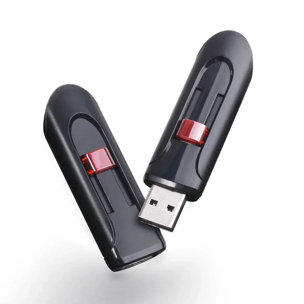 Выдвижной USB-флеш-накопитель, 128 ГБ, пластиковая память, 64 ГБ, креативный бизнес-подарок, ручка-накопитель, 32 ГБ, красный флэш-накопитель, реальная емкость, 16 ГБ