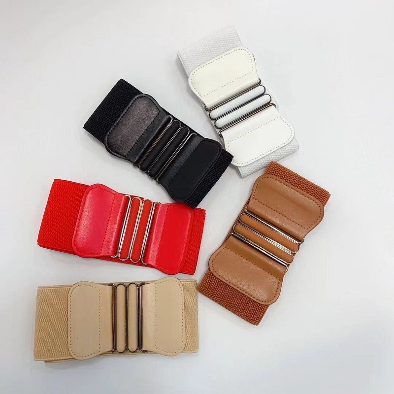 Espartilho Largo Elástico na Cintura das Mulheres, Cintos Brancos de Trabalho, Moda, Alta Qualidade, Stretch, Mulheres, DT099