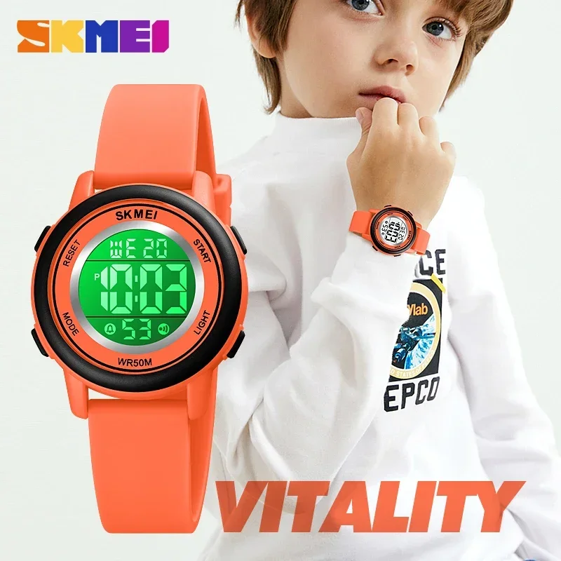 SKMEI 防水アラームキッズ腕時計モントルランファンボーイズガールズスポーツキッズウォッチカラフルな Led 子供デジタル腕時計 1721