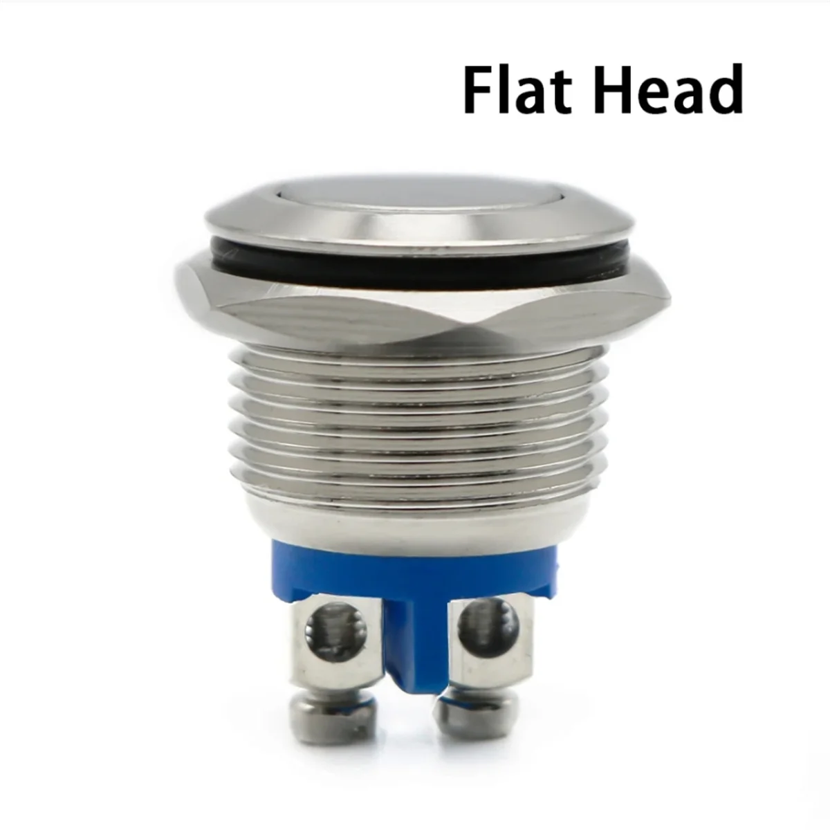 16mm 1NO Hohe Flache Kopf Wasserdicht Momentary Reset Metall Druckschalter Schraube Terminal Auto Motor Türklingel PC Netzschalter