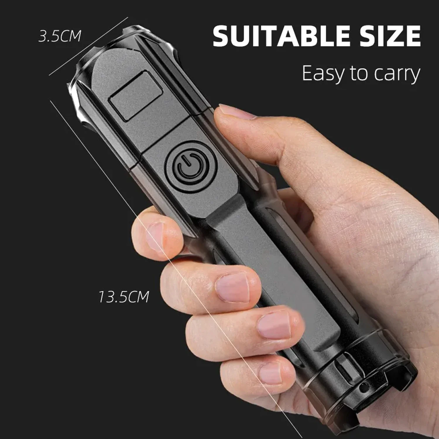 Xiaomi MIJIA Portable Flash Light Rechargeable Spotlights LED High Power Flashlight Camping Ultra Powerful Flashlight Lamp Work