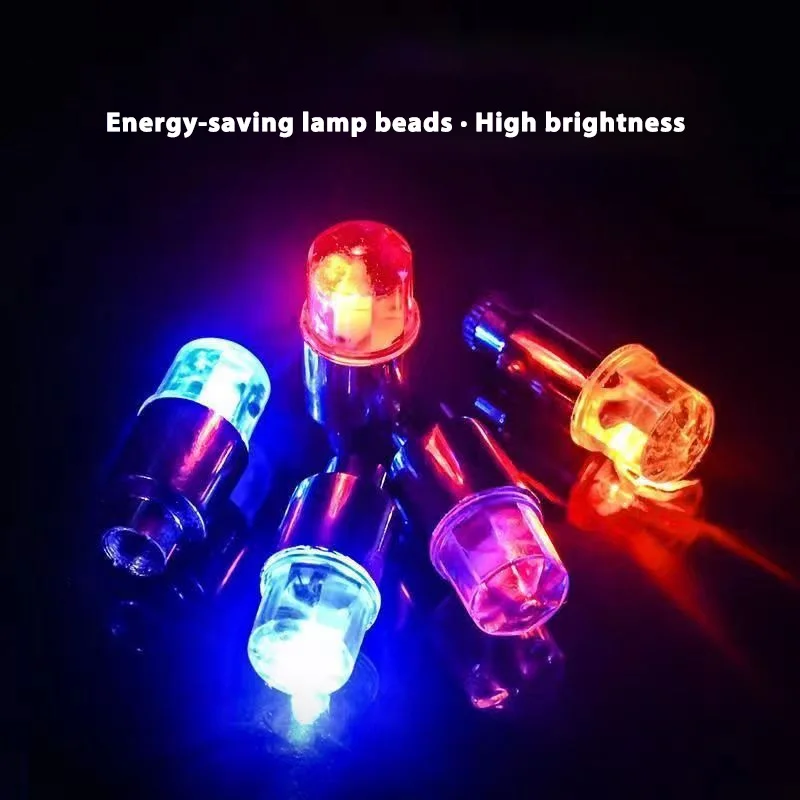 2 uds luces LED coloridas de válvula de rueda motocicletas bicicletas tapas de válvula de neumático de rueda de coche cubierta de válvula de bicicleta Universal a prueba de polvo