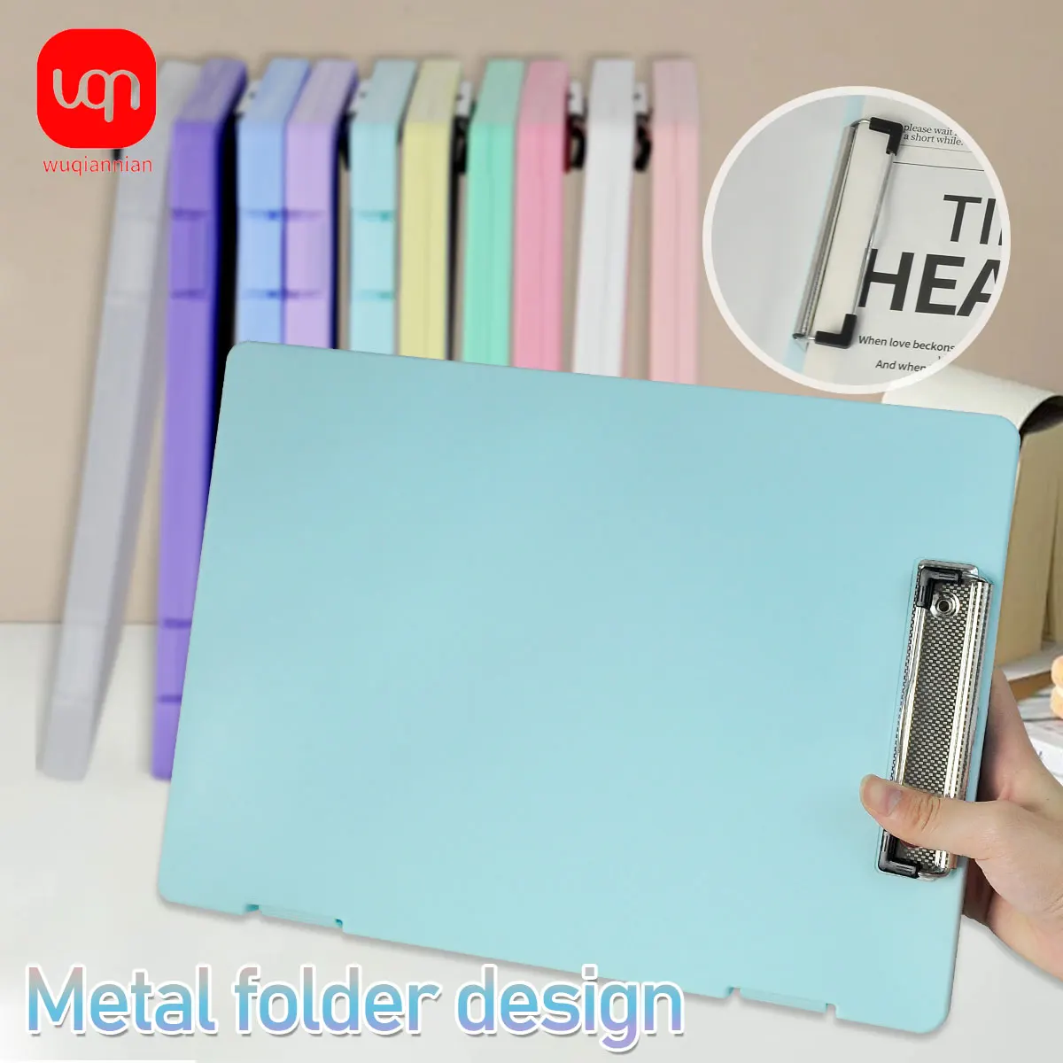 WQN-1PC Durable Multi-functional A4 Folder Storage Box, Large-capacity Writing Storage Integrated Writing Board Data Storage Box