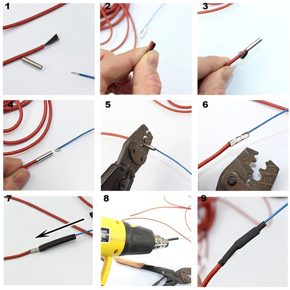 10 Tot 100 Meter 12K Vloer Warme Verwarming Kabel 33 Ohm/M Infrarood Vloerverwarming Film 220V Koolstofvezel verwarming Draden Spoel