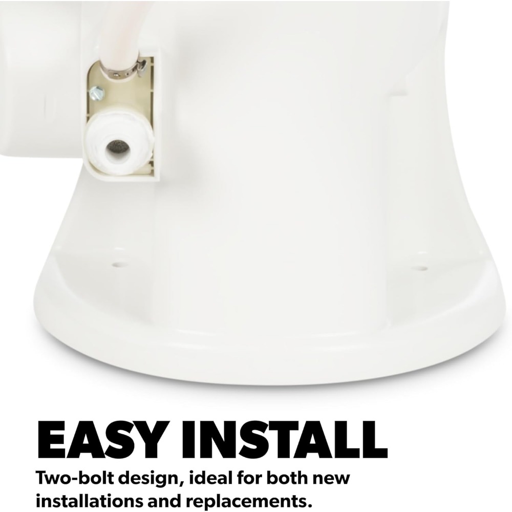 310 Standard Toilet - White Lightweight and Efficient with Pressure-EnhancedPerfect for Modern RVs