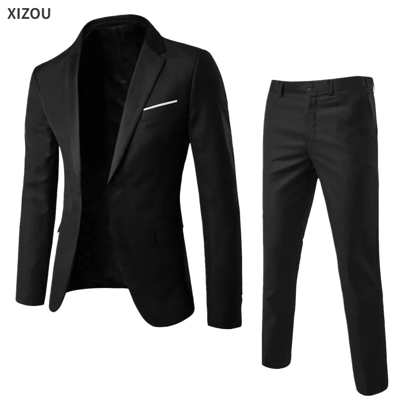 Ternos de casamento para homens elegantes 3 peças conjunto blazers de luxo jaquetas colete calças roupa moda clássico completo 2024 traje formal
