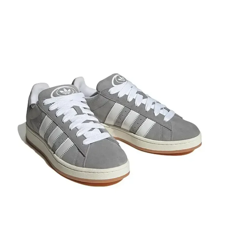 Adidas Campus 00s Grey White HQ8707 Classic Low-top Boardshorts Anti-slip and Wear-resistant Breathable and Casual