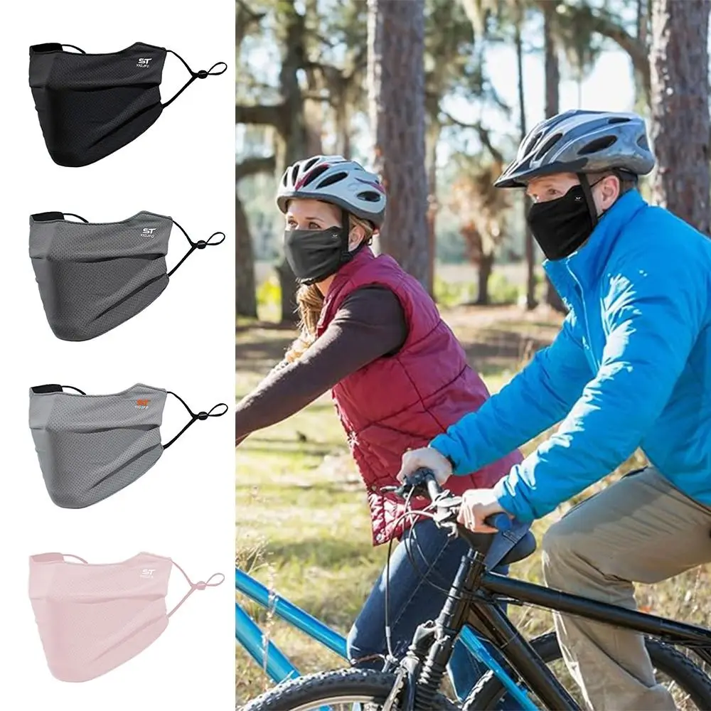 Masque facial en nylon, protection solaire, lavable, respirant, réutilisable, résistant, protège du soleil, pour l'extérieur