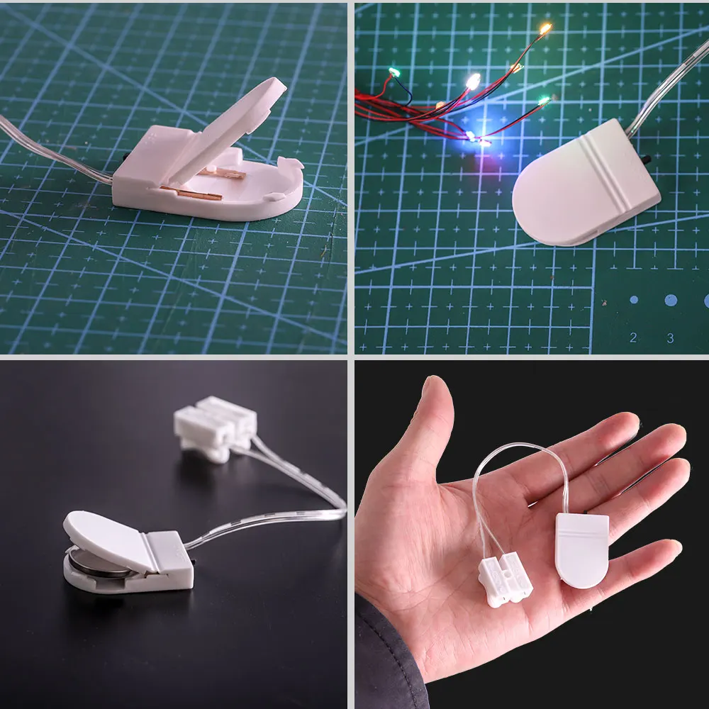 0805 10 Chip Led Smd Có Dây Với 3V Nút Box Sở Thích Bộ Mô Hình Cho Mô Hình Đồ Chơi Đèn tự Làm Mô Hình