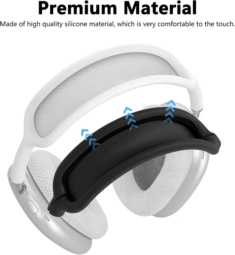 3-in-1 weiche Silikon-Hautschutz-Kopfhörerhülle für Airpods Max Hüllen, kratzfest, stoßfest, Zubehör für Kopfhörerabdeckung