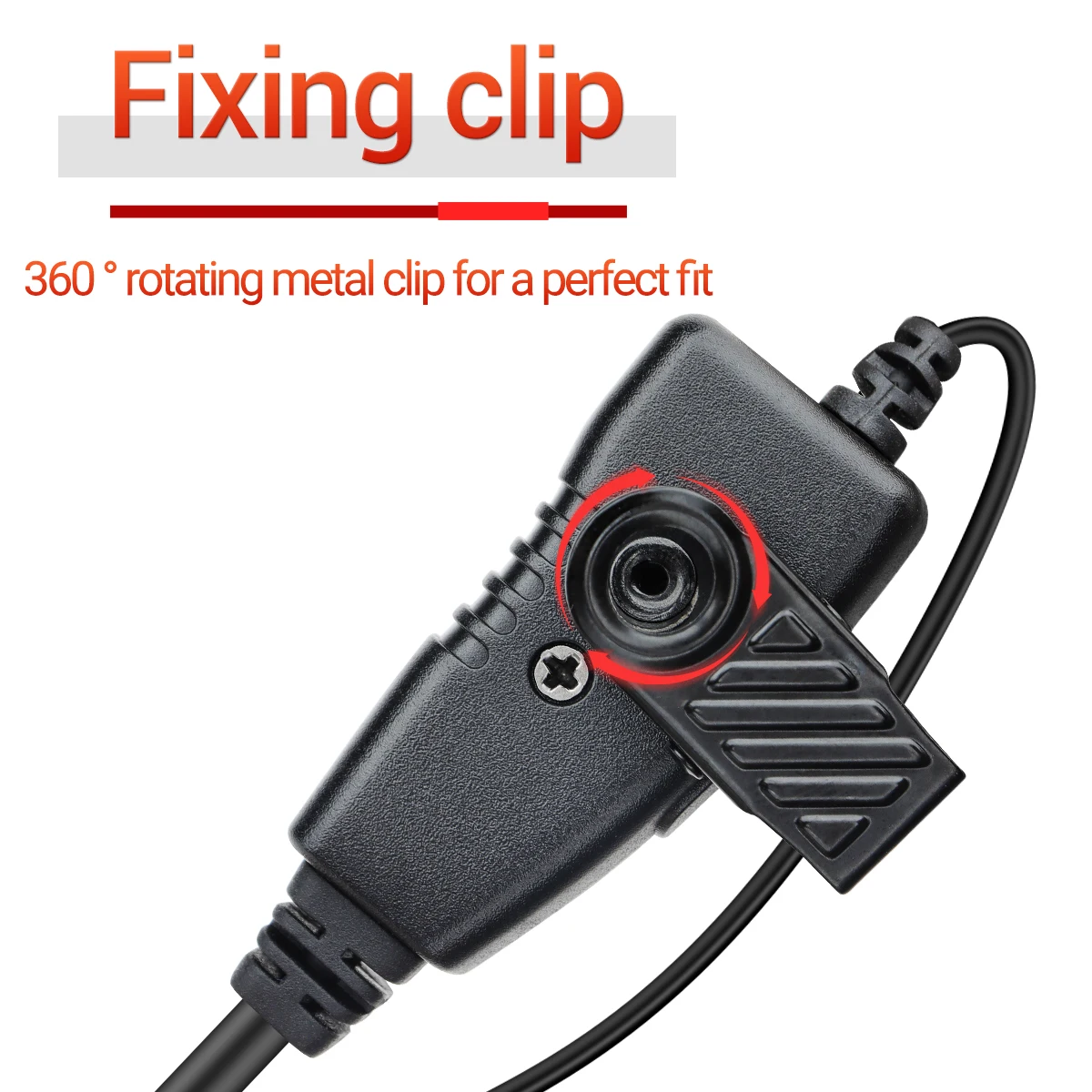 2 stks BAOFENG 2 Pin G-vorm Oorhaak Headset Oortelefoon PTT Voor Baofeng UV5R UVS9 UV-13 UV-17 UV-21 UV16 PRO PLUS Walkie Talkie