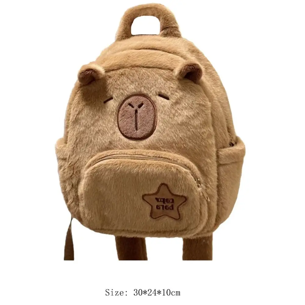 Kawaii Capybara Plüsch-Rucksack für Frauen, vielseitige Cartoon-lustige Capibala-Umhängetasche, eine Tragetasche mit großer Kapazität