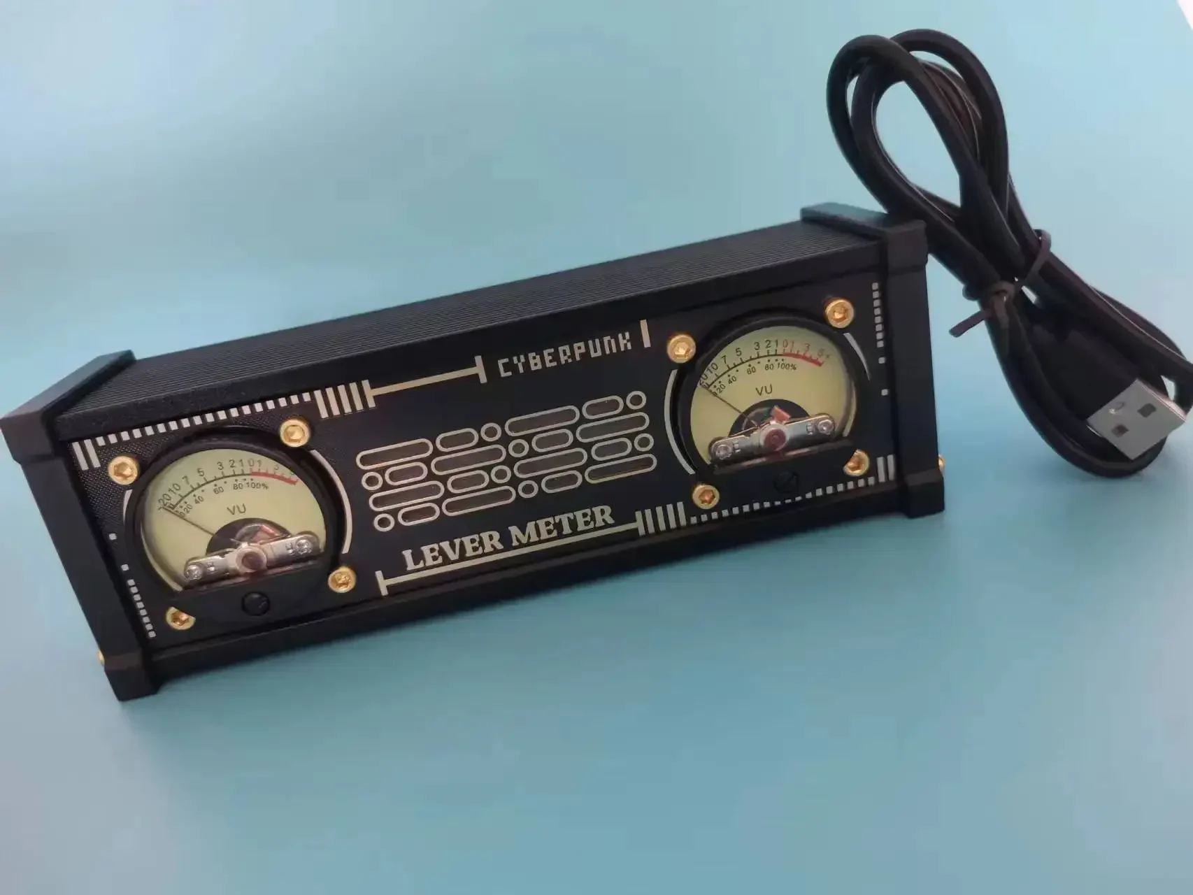 Misuratore di livello VU analogico elettronico Controller vocale con luce RGB con decorazioni desktop retroilluminate