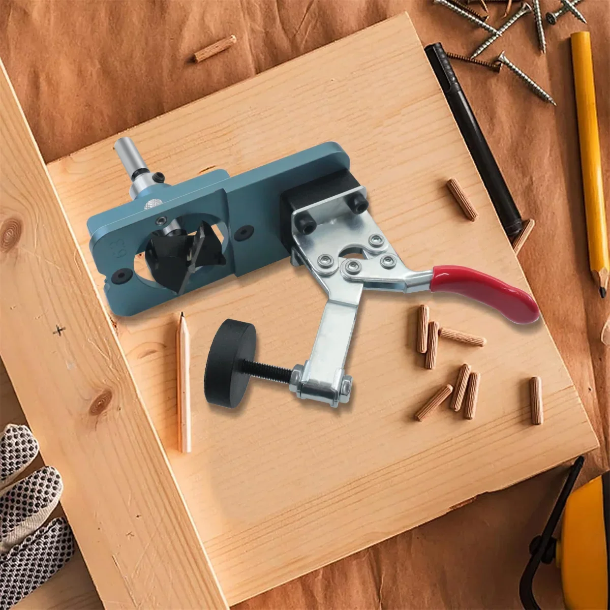 35mm Hinge Boring Jig Kit - Concealed Hinge Drilling Guide Jig - Aluminum Alloy Hinge Hole Opener Template Puncher Locator