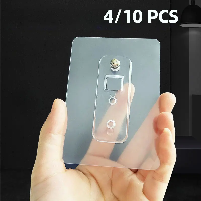 4/10PCS Non Punched Self-adhesive Screw Sticker Adhesive Strong  Non Nail Wall Frame Fixing Screw Hook Storage Rack Fixing