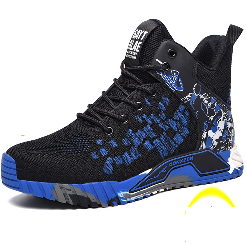 Кроссовки мужские из дышащего материала, со стальным носком