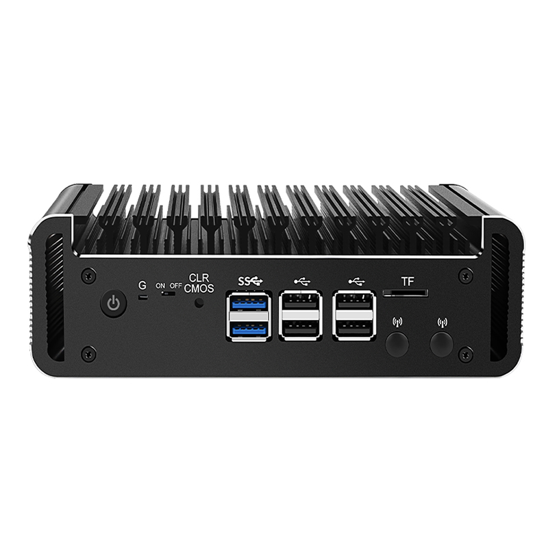 Solid Firewall Mini-PC Intel Core 3 N355 N305 8 Core N150 N100 DDR5 2xNVMe 4xi226-V 2,5G Lüfterloser Soft-Router Proxmox Host-Server