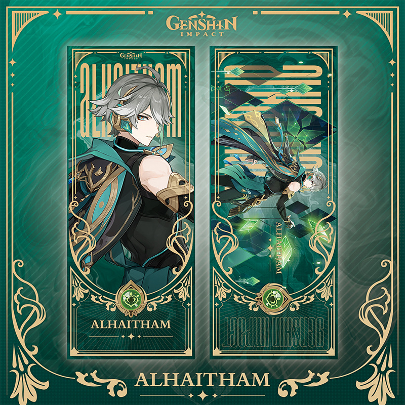 Sumeru Serie Genshin Impact Laser Ticket Lesezeichen 160*65mm nahida alhaitham Wanderer kaveh dehyna nilou cyno tighnari