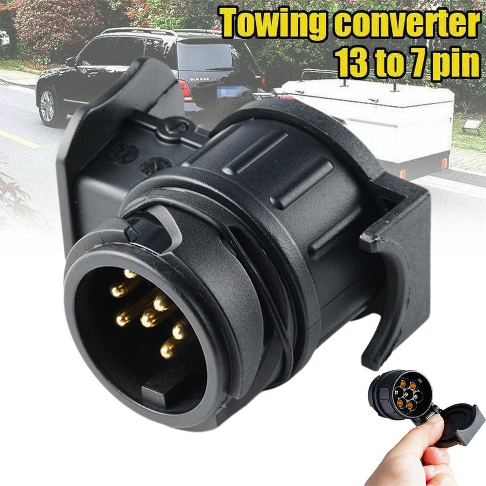 13 Tot 7 Pin Plug Adapter Trailer Connector Waterdichte Stekkers 12V Beschermen Slepen Adapter Socket Connector Trekhaak Handgereedschap