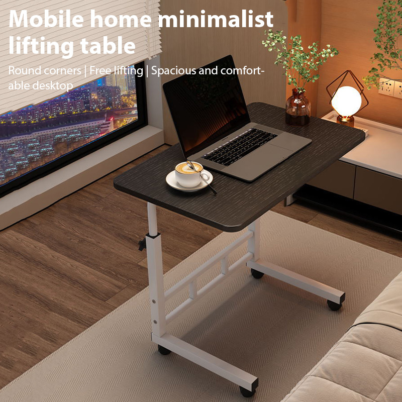 Draagbare verstelbare lift computertafel Verplaatsbare nachtkastje Studietafel met wiel Slaapkamer Eenvoudig bureau Bank Lui eetbureau