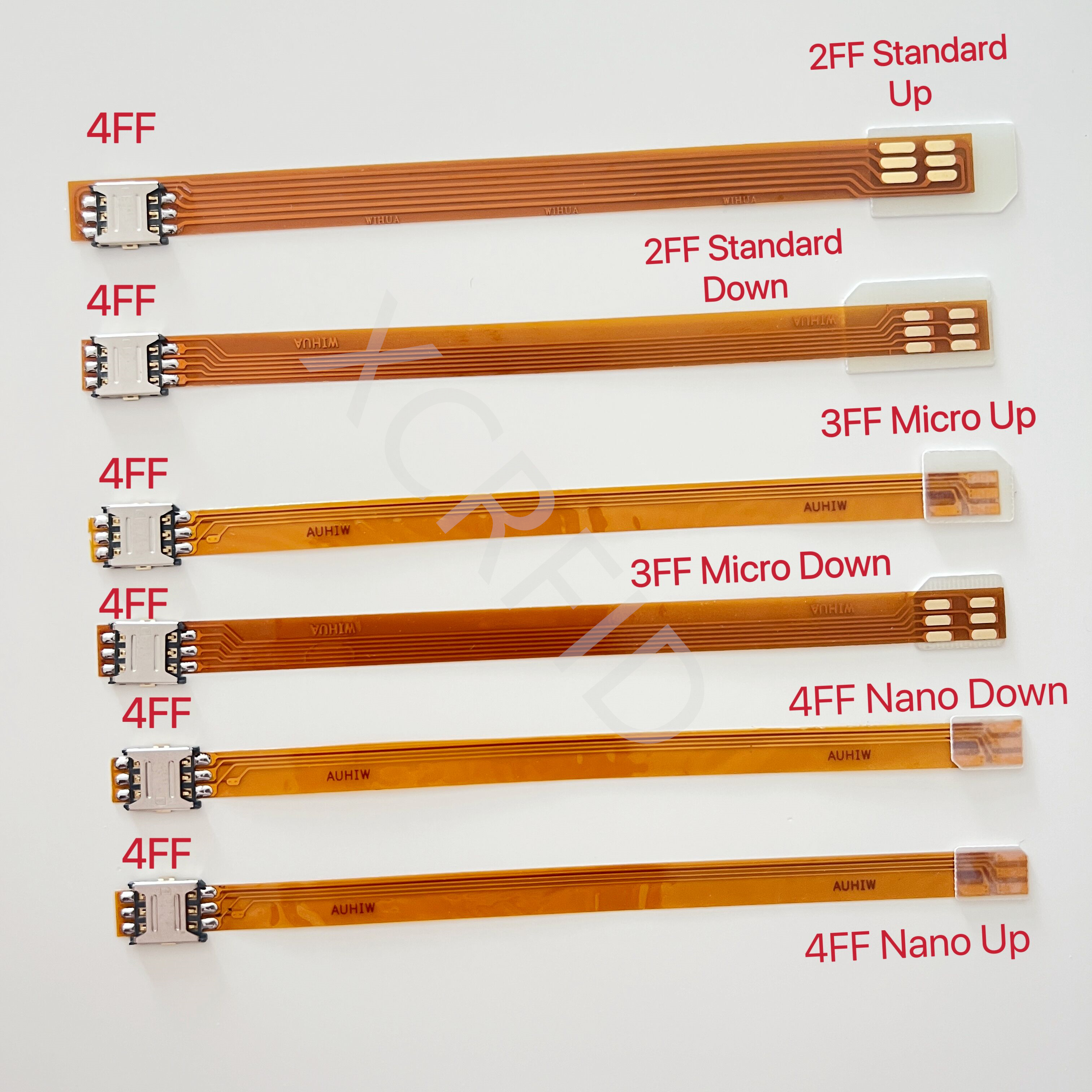 Nano 4FF Sim カードコンバータ FPC 延長ケーブルから Nano 4FF Micro 3FF 標準 2FF Sim USIM カードアダプタ変換ライン