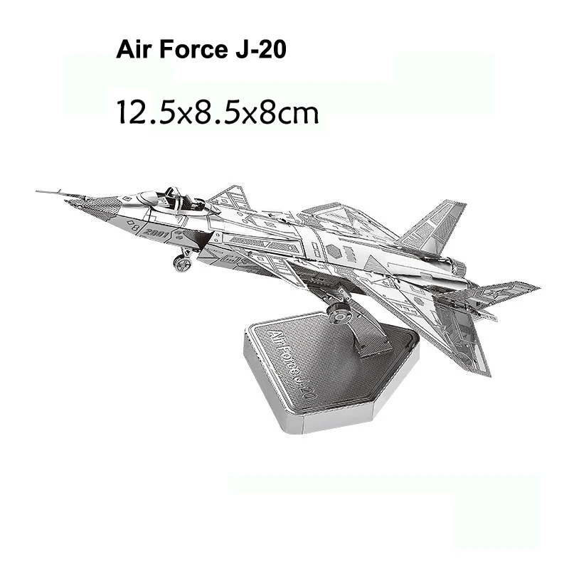 Máy Bay Chiến Đấu 3D Kim Loại Xếp Hình KA-50 Trực Thăng UFO Không Quân J-10B Bộ Dụng Cụ Mô Hình Lắp Ráp Ghép Tặng Đồ Chơi Cho Trẻ Em