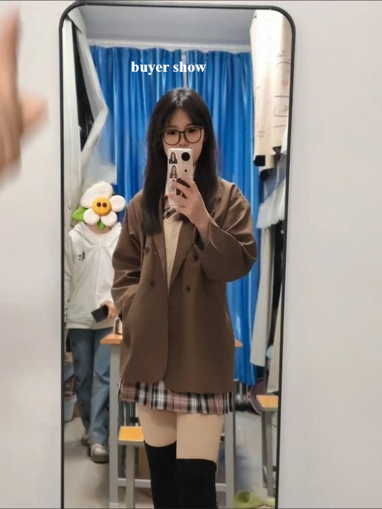 Blazer feminino primavera e outono 2024 nova moda coreano vintage terno jaqueta feminina blazers de grandes dimensões