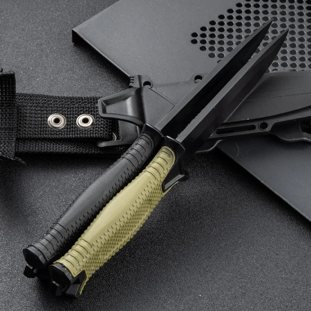 Coltello 2025 da campeggio per difesa coltello dritto coltello tattico affilato per sopravvivenza nella natura selvaggia trasporta coltello da sopravvivenza coltello ad alta durezza