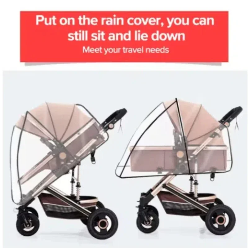 2025nova capa de chuva à prova dwaterproof água para carrinhos acessórios capa poeira transparente aberto zip guarda-chuva temporada chuvosa à prova dwaterproof água