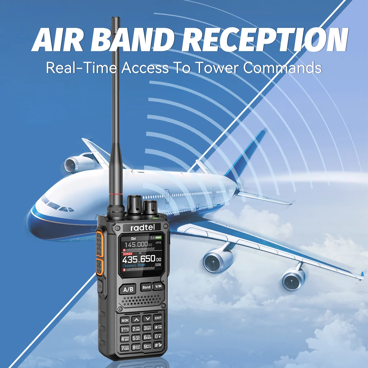 Radtel RT-920 Multiband-Amateurfunk, programmierbar, CB mit Bluetooth-App, UHF, VHF, HF, SSB, AM, USB, LSB, CW, 960 Kanäle, 2200 mAh Akku