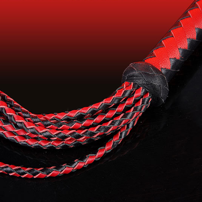 Плетка из натуральной воловьей кожи, 80 см