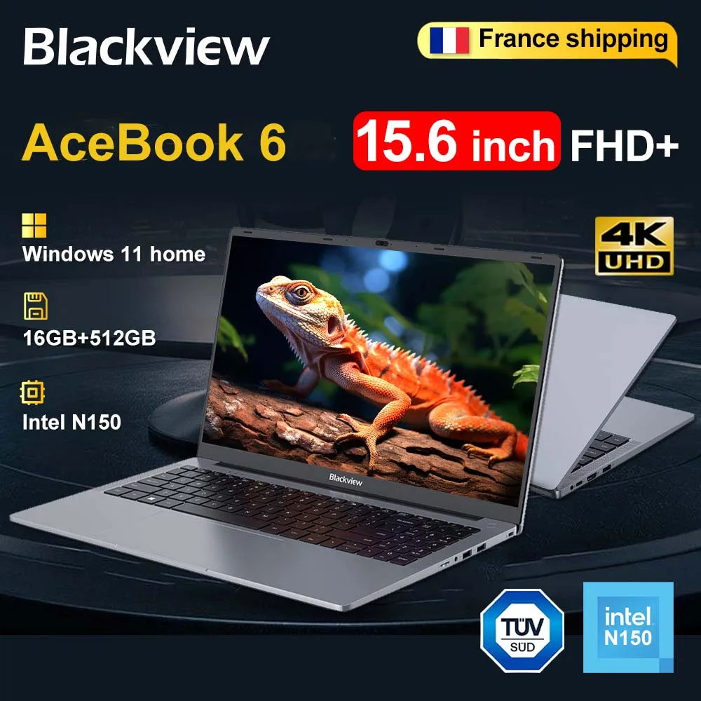 Laptop Blackview AceBook 6 16GB DDR4 512GB SSD Windows 11 Home Intel Twin Lake N150 Bateria 36Wh 15,6 Cala
