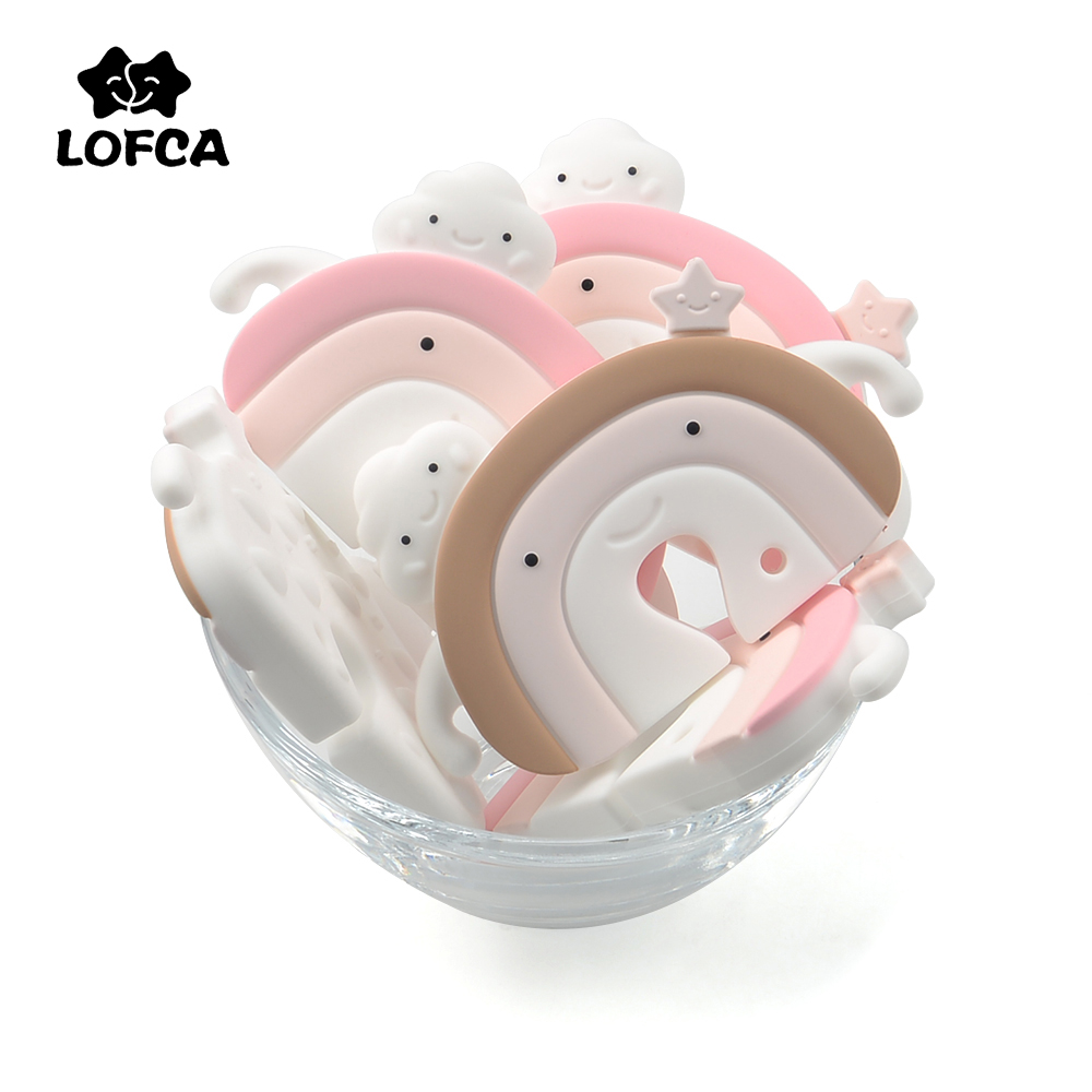Gran oferta, 1 unidad, juguetes mordedores de silicona, collar, accesorios, juguetes para masticar infantil, Panda, mapache, helado líquido, DIY, dentición de bebé