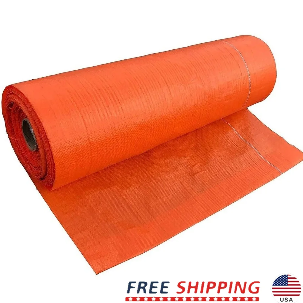 Orange Silt Fence Fabric Rolls 3ft x 500ft Temporary Erosion Control Barrier Sediment Retention Construction Site UV Stabilized