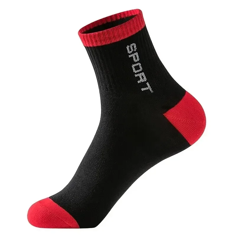 5 pares de calcetines deportivos de cuarto de longitud para hombre para deportes en otoño/invierno