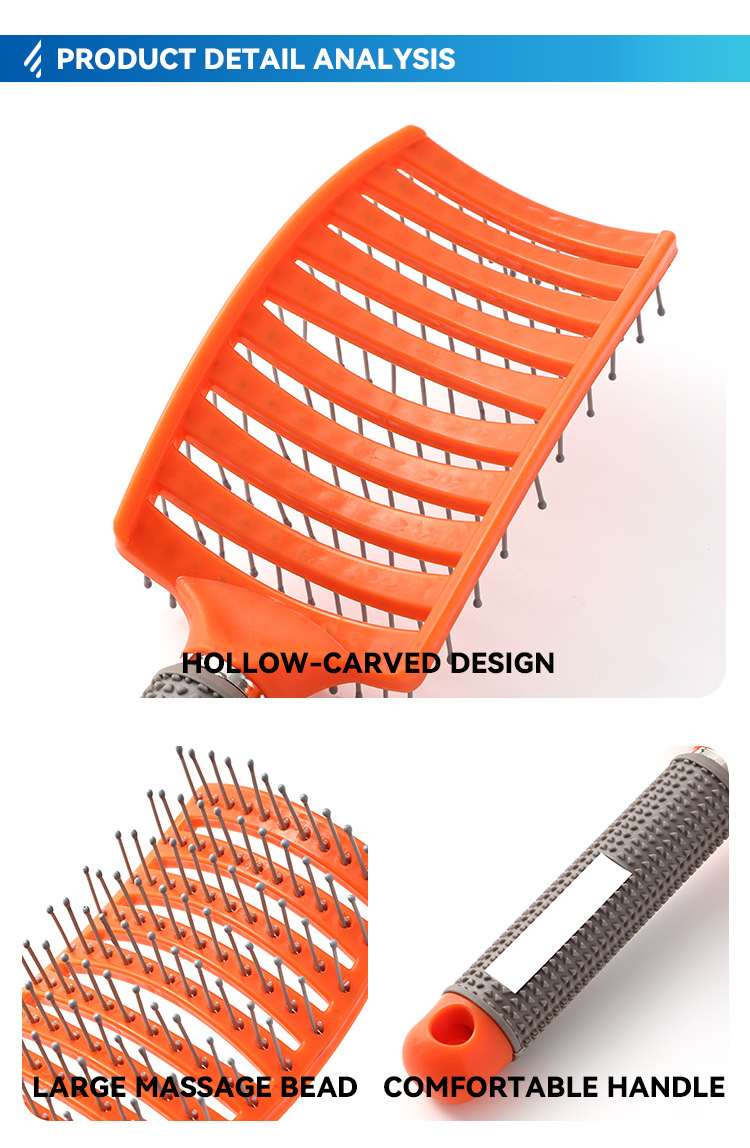 Salon Big Bend หวีร้านตัดผม Bristle นวดหนังศีรษะ Hairdressing หวีตัดผม WET CURLY แปรงผม Pro Salon Home จัดแต่งทรงผมเครื่องมือ