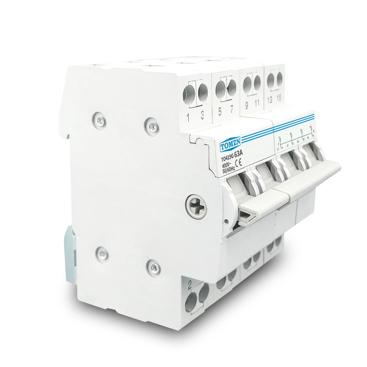 1P 2P 3P 4P 63A TOMZN MTS Dual Power Manual Transfer Isolating Switch  Interlock Circuit Breaker