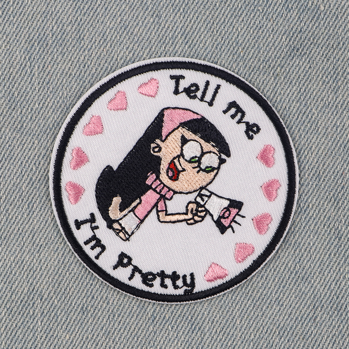 Hübsche Mädchen Patches für Kleidung DIY Abzeichen Klebe patches schöne Cartoon gestickte Patches auf Kleidung Aufkleber Applikationen