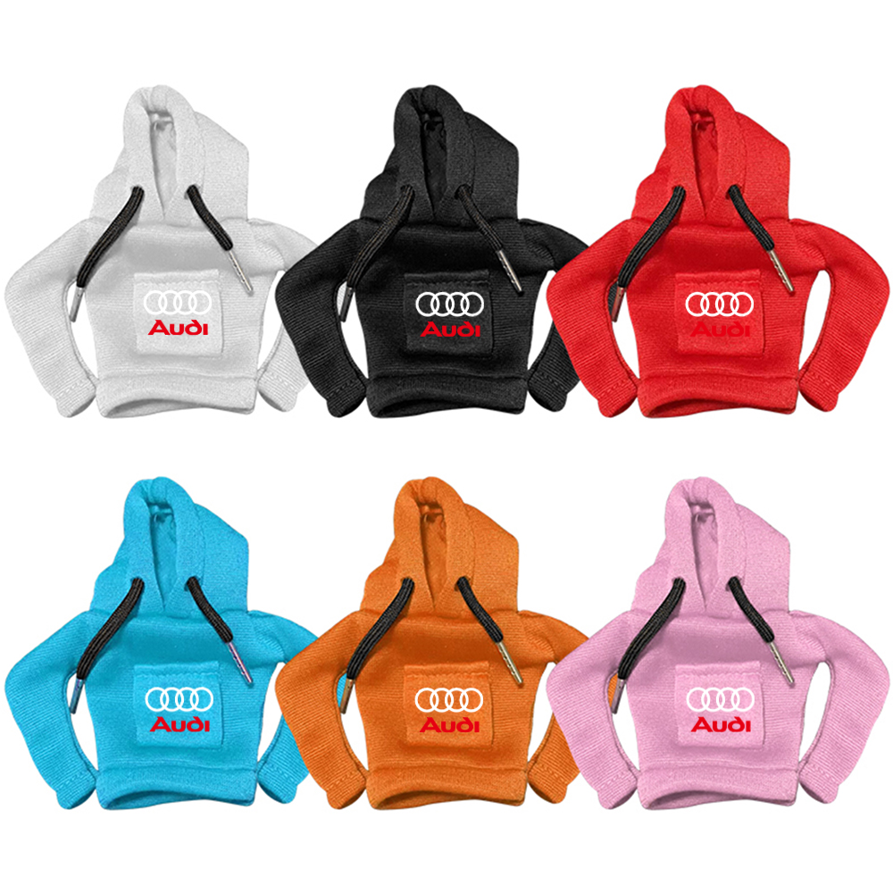 1pcs Hoodie Car Gear Shift Knob Cover Manual Handle Sweatshirt Cover For Audi Sline A1 A2 A3 A4 A4L A5 RS RS3 RS4 RS5 RS6 R8 S1