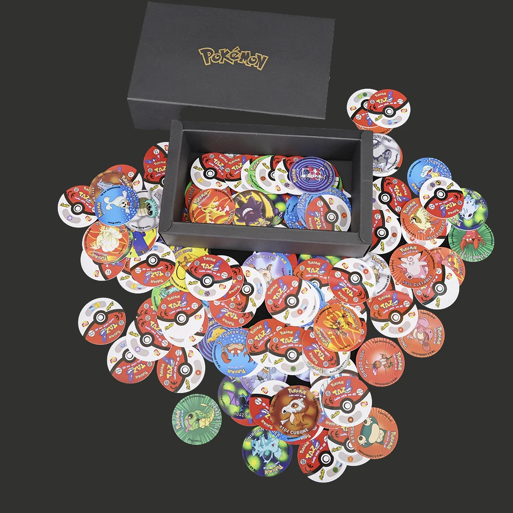 ﻿   Lote De T kama Pokemon 1-го поколения 169 шт. Полная коллекция Super Mega Master Пикачу Milkcaps Round Chaps Tasos Cards
