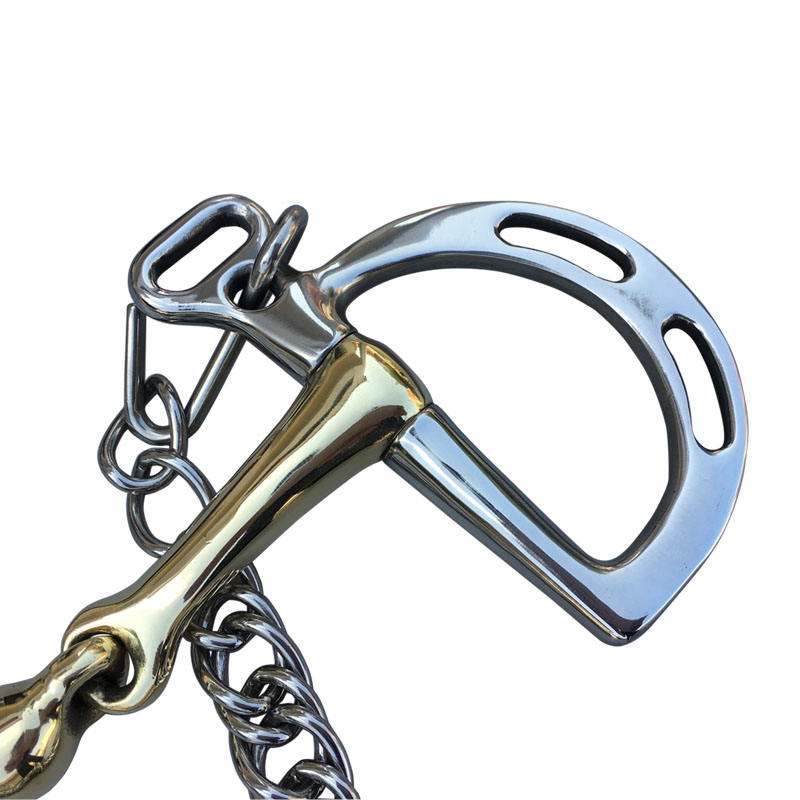 สแตนเลส Kimberwicke Bit Horse อุปกรณ์ 5 นิ้วทองเหลืองทองแดงปาก Snaffle