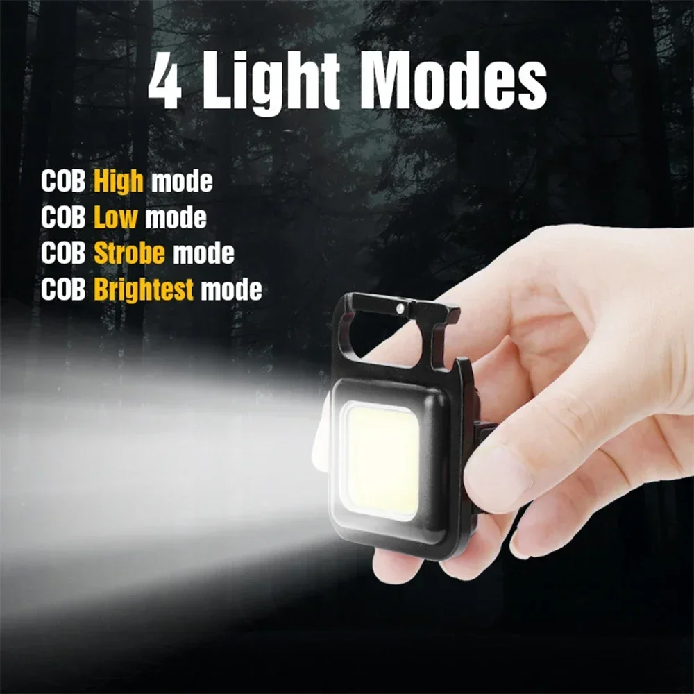 Minilinterna LED resistente al agua con carga USB, linterna de alta potencia para trabajo, lámpara dura, iluminación para exteriores