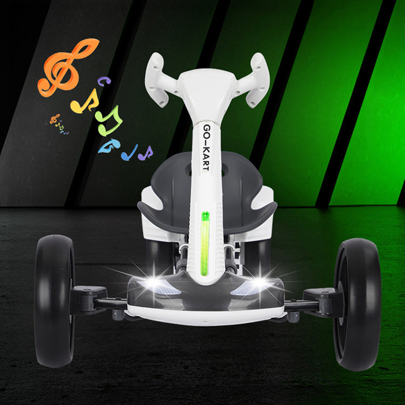 Carrinho elétrico Karting de quatro rodas, dobrável e assento, portátil e leve, sem necessidade de instalação