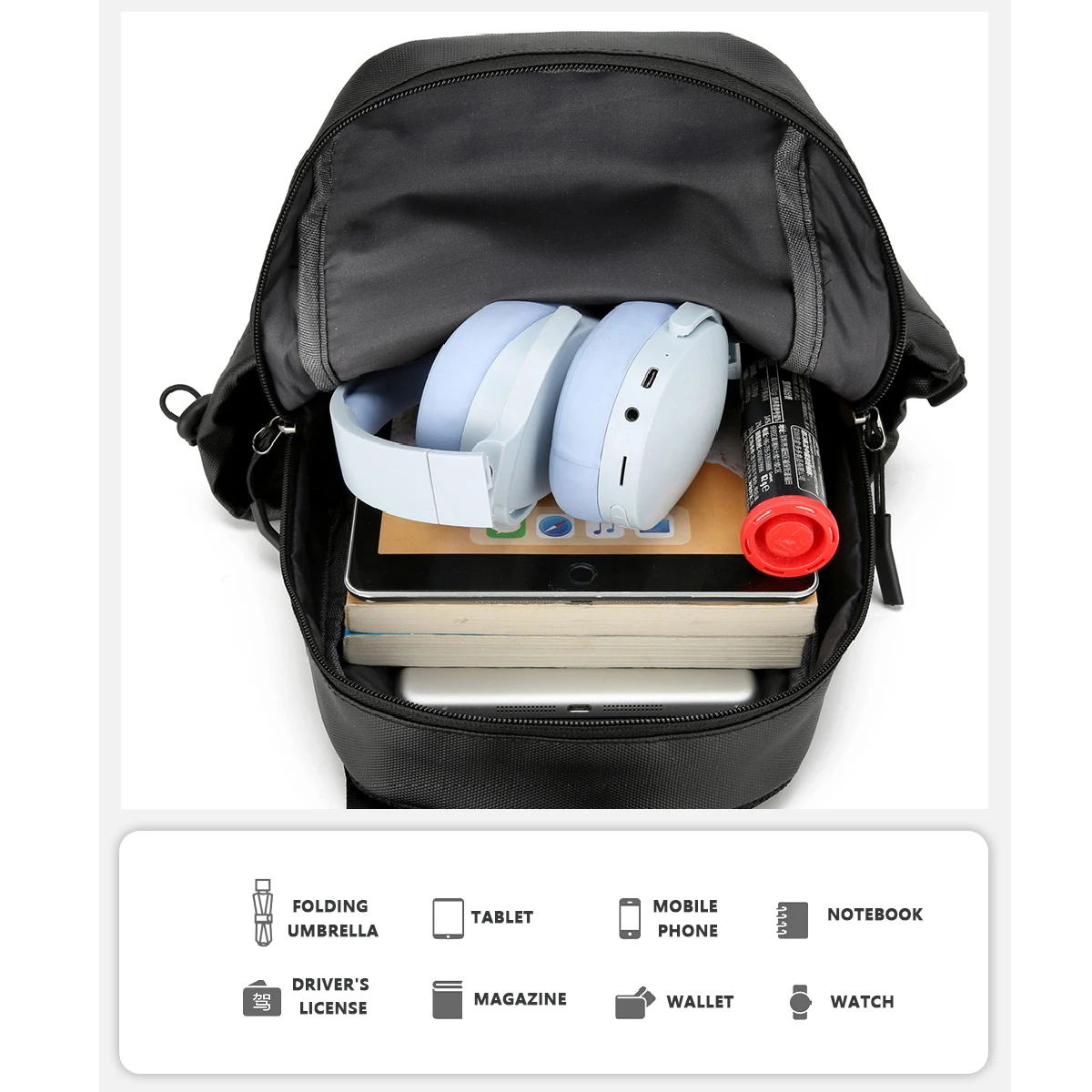 Saco de peito Oxford impermeável masculino, caminhadas ao ar livre, camping, pesca, bolsa de ombro oblíqua