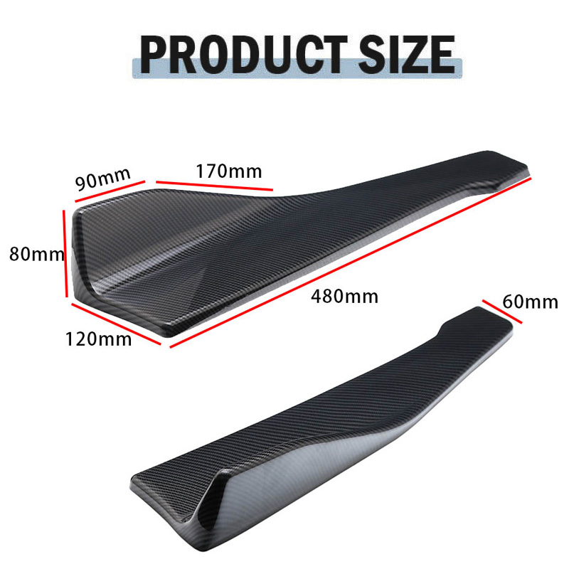 1 Paar Auto-Heckstoßstangen-Lippenverkleidungsschutz, Auto-Seitenschweller, Auto-Eckstoßstangenschutz mit Schrauben, universelle Passform