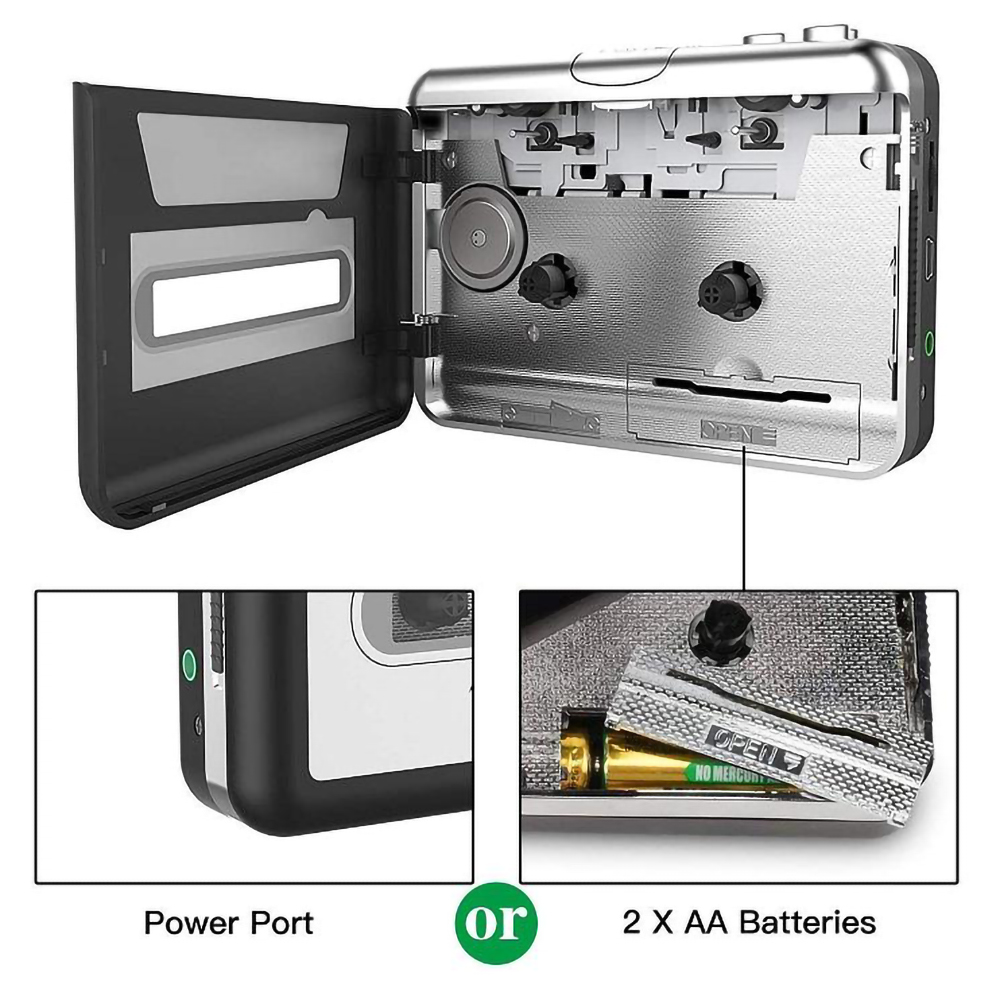 Portable Cassette Player Recorder Tape to mp3 converter Type C to USB Cassette Capture Audio Music Radio Player