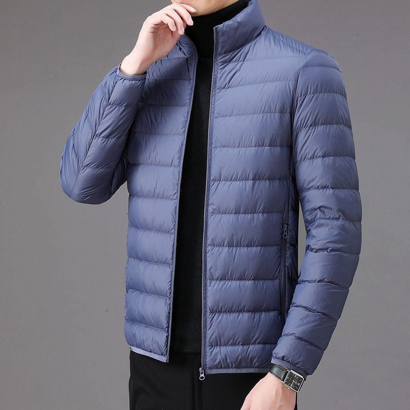 Jaqueta Masculina de Aodão com Capuz Curto, Tamanho ande, Solta, Quente e Moderna, Versão Longa para a Primavera