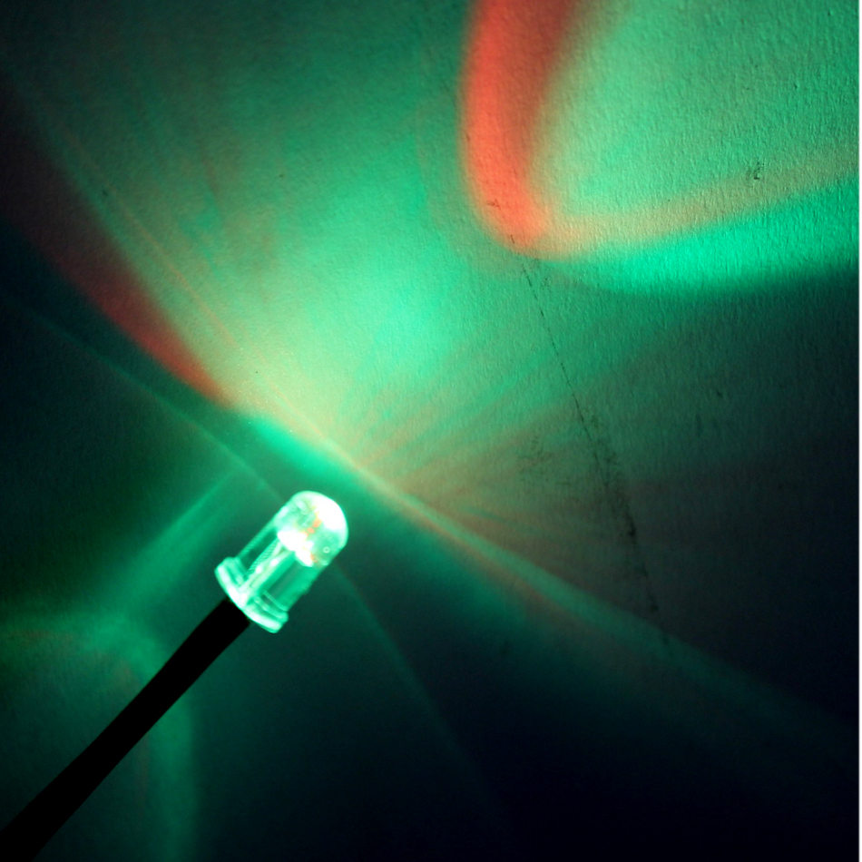 5 mm mehrfarbige, langsam/schnell blinkende RGB-LED-Diode, blinkende Leuchtdioden, 2 Pins, klare runde Linse